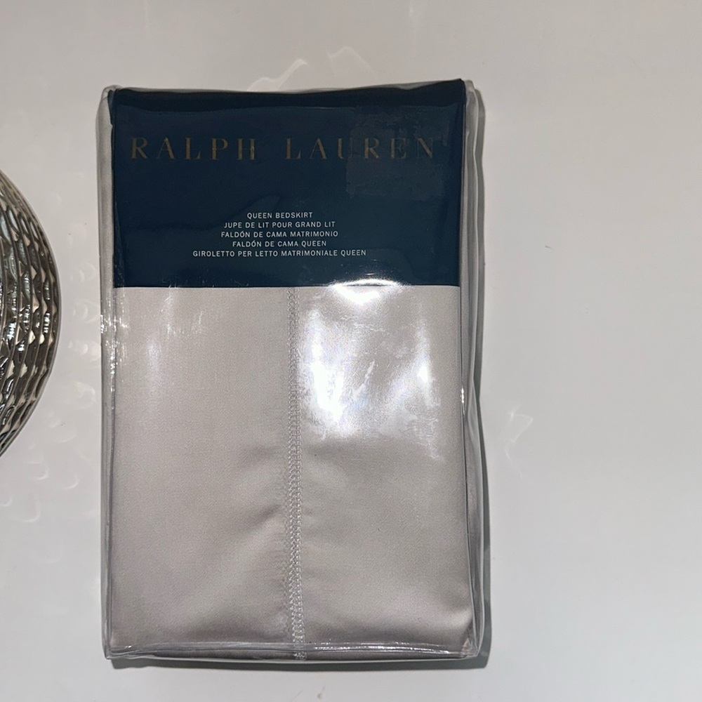 Ralph Lauren queen, bed skirt.